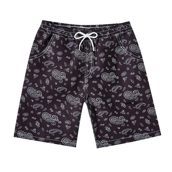Xudanell Boy Swim Trunks Beach Swimwear Baby Stretch Swim Shorts Toddler Suit for Boys Black 7-8 Years
