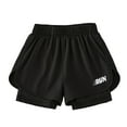 thumbnail image 1 of Xudanell Boys Summer Shorts Ice Silk Stretch Jogger Shorts Outdoor Childrens Beach Shorts Black 11-12 Years, 1 of 6