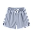 thumbnail image 1 of Xudanell Boys Athletic Shorts Solid Color Sports Shorts Beach Lace up Pants Toddler Shorts Boys, 1 of 6