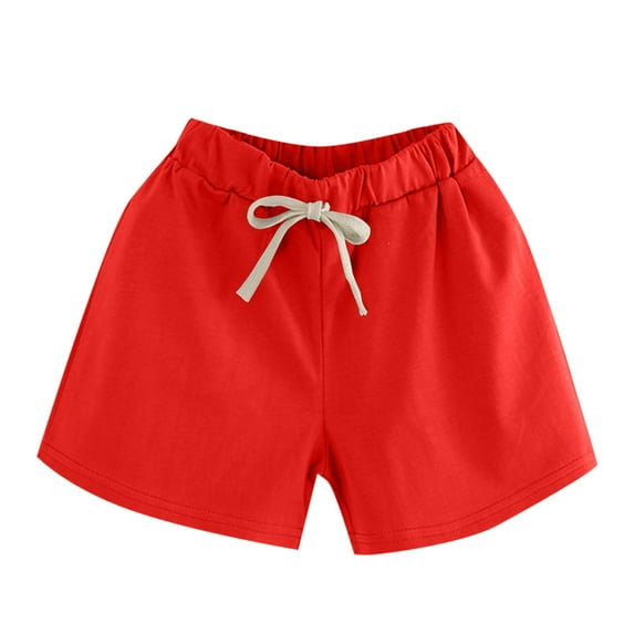 Xudanell Boys Basketball Shorts Classic Fit Elastic Waist Toddler Shorts Kids Pants Baby Boy Pants Red 14-15 Years