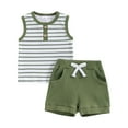 thumbnail image 1 of Xudanell Boys Clothes Set Summer Activewear Sleeveless Letter Printed Tank Tops Boys Suits AG 2-3 Years, 1 of 7