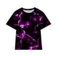 thumbnail image 1 of Xudanell Boys Fashion Shirt Big Kids Lightning Star Printed Short Sleeve Boys Crewneck Pullover Tee Tshirt, 1 of 3