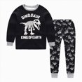 thumbnail image 1 of Xudanell Boys Pajamas 100% Cotton Planet Pjs Toddler 2 Piece Sleepwear Kids Clothes Set Black for Size 6-7 Years, 1 of 6