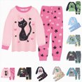 thumbnail image 1 of Xudanell Boys Pajamas 100% Cotton Planet Pjs Toddler 2 Piece Sleepwear Kids Clothes Set Size 3t -10t (Pink, 5-6 Years), 1 of 9