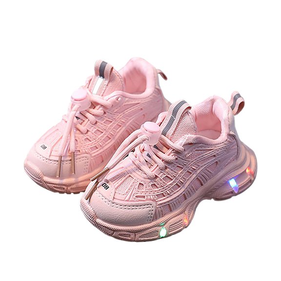 Xudanell Boys Running Shoes Non Slip Light Board Shoes Toddler Boys Summer Shoes Pink