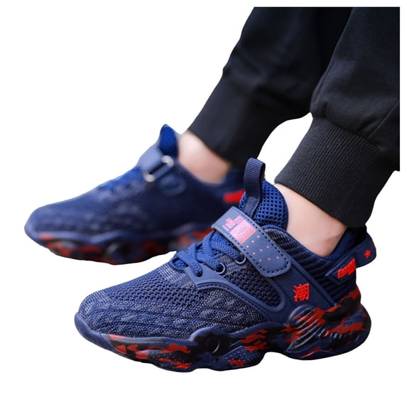 Xudanell Boys Shoes Running Soft Sole Athletic Sneakers Slip on Boys Sneakers Size 1 Foot Wear Sports