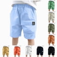 thumbnail image 1 of Xudanell Boys Shorts Basic Pull Chino Shorts School Uniform Clothes for Kids Boy Golf Basketball (Green, 7-8 Years), 1 of 7