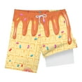 thumbnail image 1 of Xudanell Boys Shorts Boys Swim Shorts Compression Liner Bathing Suits Baseball Pants Youth Boys Orange 13-14 Years, 1 of 7