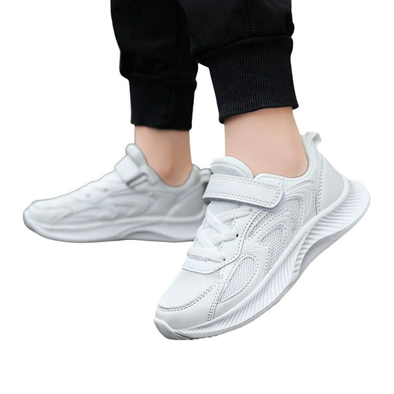 Xudanell Boys Sneakers Size 2 Low Top Kids Running Shoes Boys Solid Color Mesh Kids Sneakers
