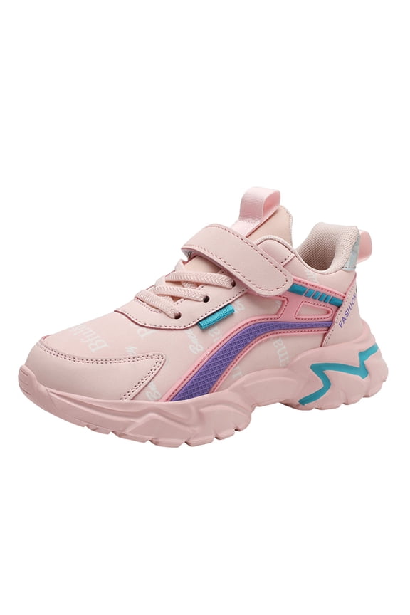 Boys Sneakers Thick Soled Non Slip Running Toddler Bowling Shoes Baby Walkers for Boys Pink