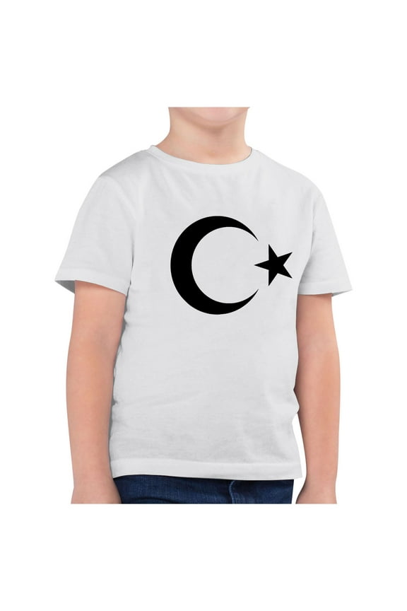 Boys Summer Shirts Child Boys Short Sleeve T Shirts Baby Moon Star Print Short Sleeve Boys' Minimalist Style Pattern Printed Top