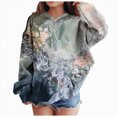 thumbnail image 1 of Xudanell Camo Hoodie Kids Cute Hoodies Maple Leaf Print Oversized Drop Shoulder Fleece Hooded Sweatshirt Pullover With Pocket (2-3 Years, Blue), 1 of 7