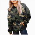 thumbnail image 1 of Xudanell Camo Hoodies For Teen Girls Oversized Long Sleeve Sweatshirt Hooded Cute Y2K Hoodie Teen Outfits 2-14 Years (10-11, Army Green), 1 of 6