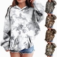 thumbnail image 1 of Xudanell Camo Hoodies for Teen Girls Long Sleeve Oversized Sweatshirts Camouflage Print Tops Trendy Tween Girl Winter Outfits(White,5-6), 1 of 6