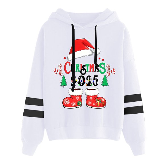 Xudanell Fall Sweatshirts for Women Graphic Hoodie Womens Christmas Sweatshirt with Hood for Funny Christmas Lightweight