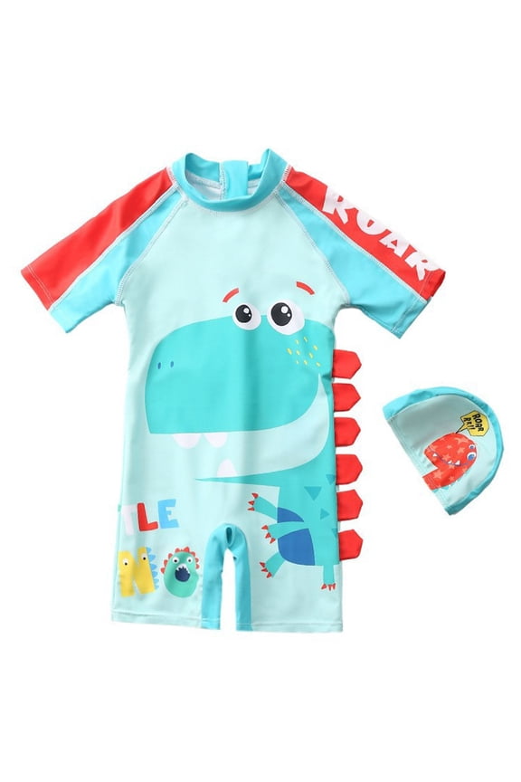 Floatie Swimsuit for Toddlers Boys Girls Floating Bathing Suit Baby Kids Float Learn to Swim Suit Floatation Beach Pool 1-6Y (Mint Green, 3-4 Years)