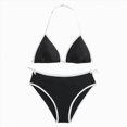 thumbnail image 1 of Xudanell Girl's 2 Piece Graphic Starfish Bathing Suit Halter Triangle Swimsuit Cute Beachwear Bikini Sets (16-17 Years,Black), 1 of 7