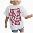 thumbnail image 1 of Xudanell Girl's Summer Cute Graphic Shirts Casual Short Sleeve Crewneck Tees Aesthetic Baggy Tops (White, 3-4 Years), 1 of 6