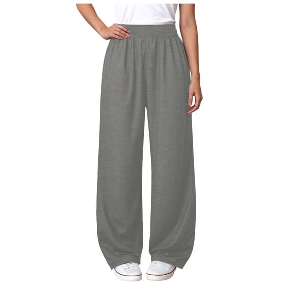 Xudanell Girl's Sweatpants Drawstring Waist Wide Leg Pants Casual Athletic Trousers Baggy Workout Summer Pants for 11-12 Years
