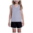 thumbnail image 1 of Xudanell Girls 2 Piece Outfits Sleeveless Tops Shorts Tracksuit Set Solid 5t Girls Clothes Unisex Outfits, 1 of 5