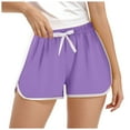 thumbnail image 1 of Xudanell Girls Biker Shorts Athletic Cotton Workout Shorts Boys Girls Running Shorts for Teen Girls Purple 3-4 Years, 1 of 5