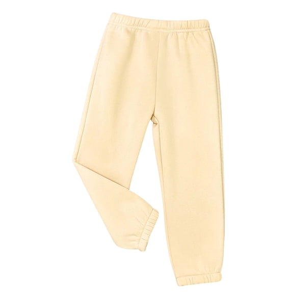 Xudanell Girls Boys Sweatpants Toddler Kids Solid Drawstring Elastic Waist Joggers Outdoor Active Pants with Pockets for Teen for 6-7 Years