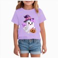 thumbnail image 1 of Girls Halloween Outfit Girls Halloween T Shirt Graphic Tee Tops Kids Casual Short Sleeve Shirt, 1 of 8