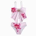 thumbnail image 1 of Xudanell Girls Swimsuits 2 Piece Bathing Suit Floral Swimwear 11-15 Years Beach Sport Halter Tankini (7-8 Years,Red), 1 of 9