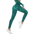 thumbnail image 1 of Xudanell High Waist Yoga Pants - Yoga Pants with Pockets Tummy Control, 4 Ways Stretch Workout Dance Running Yoga Pants (Green,XS), 1 of 6