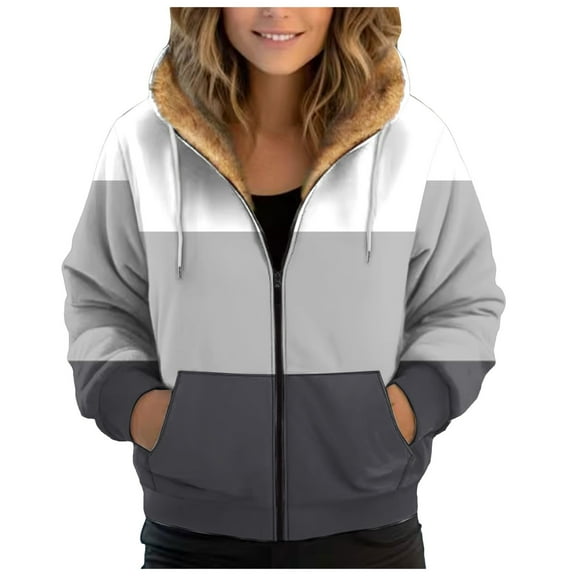 Xudanell Hoodies for Teen Girls Contrast Color Sweat Jacket with Hood Large Sizes Sweatshirt Coat Gym Clothes Dark Purple XXXXL