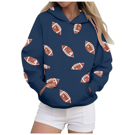 Xudanell Hoodies for Teen Girls Hooded Sweatshirt Lady Crewneck Sweatshirts Women Jacket with Pockets