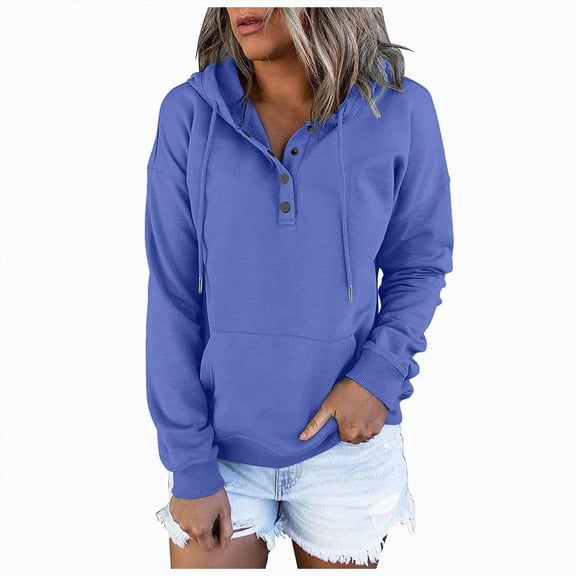 Xudanell Hoodies for Women Solid Color Sweatshirt for Women Fall Clothes Hoodies Long Sleeve Casual