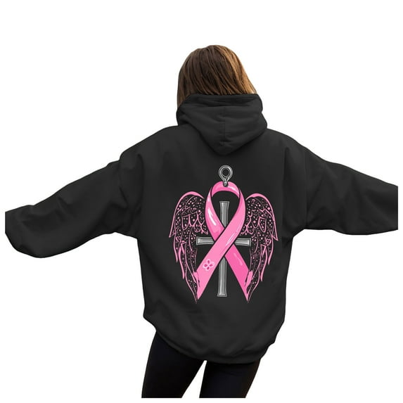 Xudanell Hoodies for Women Sweatshirt with Printed Hooded Plus Size Women Blouses Drawstring Top Work Clothes