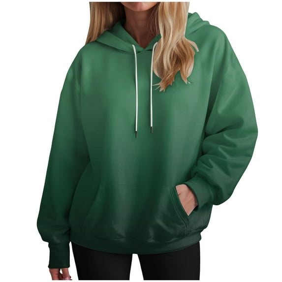 Xudanell Hoodies for Women Tiedye Gradient Sweatshirt Print Hooded Women Clothes Plus Size Hoodies Fashion Streetwear