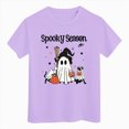 thumbnail image 1 of Xudanell Kids Girls Halloween T-Shirts Tee, Short Sleeve Cute Pumpkin Ghost Daisy Print Crew Neck Fall Casual Tops for Kids,Size 2-3 Years, 1 of 7