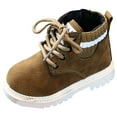 thumbnail image 1 of Xudanell Kids Shoes Winter Cotton Shoes for Boys Lace Toddler Boy Boots Leather Girls Childrens Boots Trend, 1 of 5
