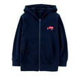 thumbnail image 1 of Xudanell Kids Soft Brushed Zip Up Hoodie Casual Sport Hooded Sweatshirt with Pockets for Boys or Girls Fall Winter Jackets Coats (Navy,9-10 Years), 1 of 4