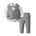 thumbnail image 1 of Xudanell Kids Suits for Boys 4 Piece Formal Suit Kids Clothes Dress Shirt Vest Pants Boys Tie Outfits Birthday Gentle Set, 1 of 4