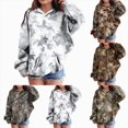 thumbnail image 1 of Xudanell Light Camo Hoodies for Teen Girls Cute Sweatshirt Maple Leaf Print Oversized Fleece Sweatshirts Pullover Tops with Pocket Gold,Size 7-8, 1 of 6