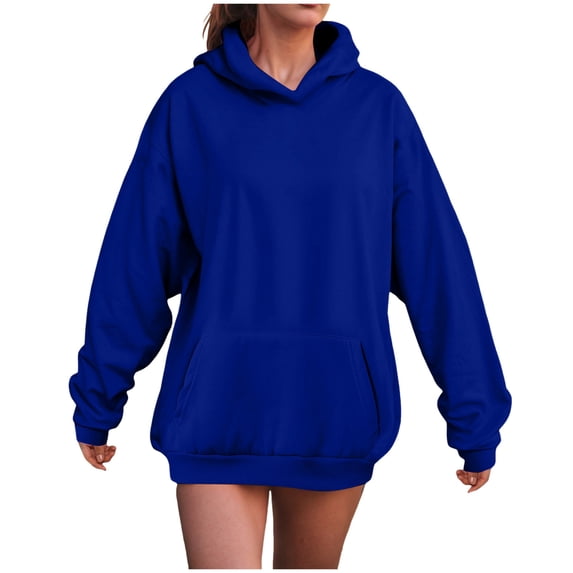 Xudanell Lightweight Hoodies for Women Hooded Women Sweatshirt Casual Solid Color Ladies Sweatshirts Plus Size