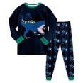 thumbnail image 1 of Xudanell Little Boys Long sleeve Pajamas Kids jammies Child Pjs (Black, 4-5 Years), 1 of 9