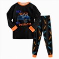 thumbnail image 1 of Xudanell Little Boys Pajamas 2 Pieces Long Set Cotton Sleepwear Kids Excavator Pjs Toddler Winter Clothes Jammies Size 2-7T Orange,Size 8-9 Years, 1 of 8