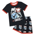 thumbnail image 1 of Xudanell Little Boys Short Sleeve Pajamas Sets Toddler 100% Cotton Pjs Kids Sleepwears (Red, 7-8 Years), 1 of 5