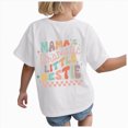 thumbnail image 1 of Xudanell Little Girl T Shirts Short Sleeved Print Cute Summer Comfortable Top with Mothers Day Pattern White 9-10 Years, 1 of 6