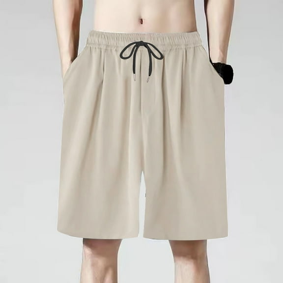 Xudanell Men's Outdoor Casual Hiking Casual Shorts Drawstring Shorts with Multi Pockets Summer Beach Athletic Shorts Elastic Waist Print Summer Casual Shorts,XXXXL