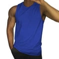 thumbnail image 1 of Xudanell Mens Tank Tops Big and Tall, Men's Sleeveless Tank Tops Crewneck Solid Loose Fit Shirt Gym Muscle Athletic Beach Tank Top For Men Gym Muscle Athletic Beach Tank Top (Blue,M), 1 of 3