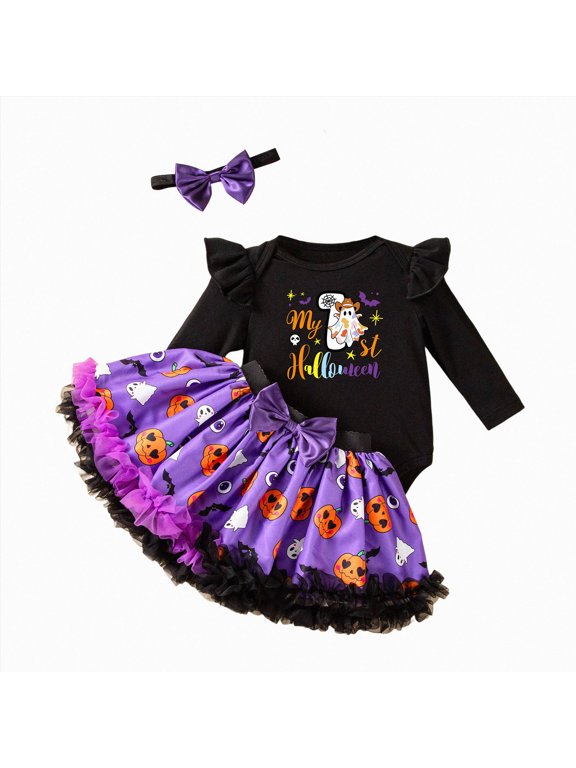 Newborn Baby Girl Easter Outfit Bunny Clothes Romper+Bloomers Tutu Skirt+Socks+Headband Set First Easter Outfit(C, 1-3 Months)