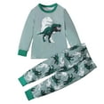 thumbnail image 1 of Xudanell Boy Outfits Dinosaur Nightwear Baby Clothes Boy Train Print Pajamas for Kids Relaxed Home, 1 of 9