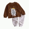 thumbnail image 1 of Xudanell Newborn Boy Outfits Fall Newborn Snowflake Pattern Outfits 4t Boys Clothes Holiday Stretch Pants Set, 1 of 6