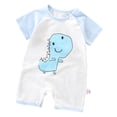 thumbnail image 1 of Xudanell Newborn Infant Baby Boys and Girls Rayon from Bamboo Romper One-Piece Jumpsuits (Sky Blue, 0-6 Months), 1 of 4